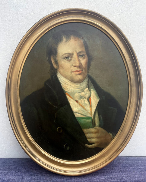 Fine Vintage Oil on Board Portrait of an C18th Gentleman SOLD