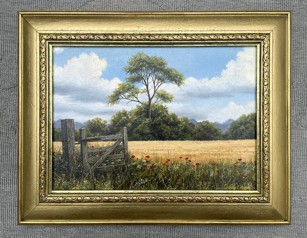 Delightful Vintage mid C20th Oil on Canvas - Rural Landscape "The Field Gate" SOLD