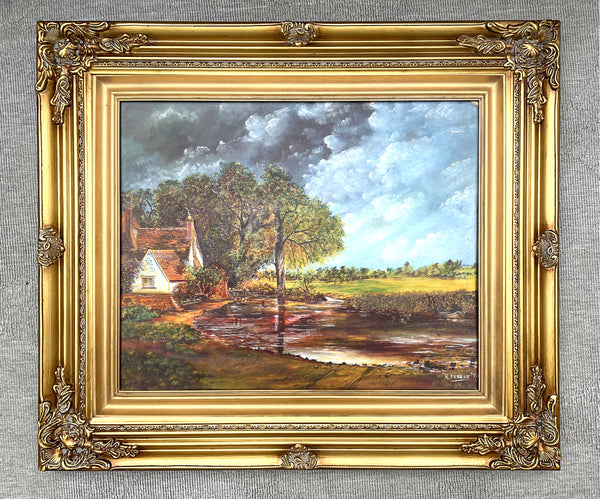 Fine Mid C20th Oil on Canvas - "Willy Lotts Cottage at Flatford"