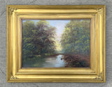 Delightful Mid C20th Vintage Oil on Board - Rural River Landscape - James Muir Gilbert SOLD