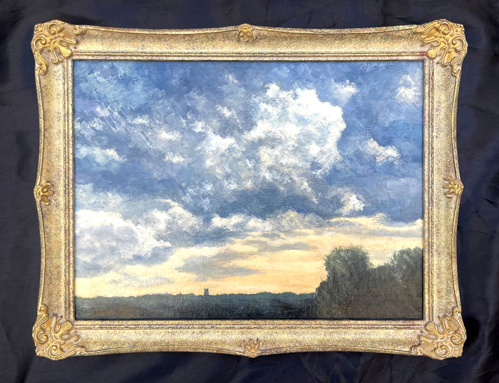 Exquisite Vintage Mid C20th Oil on Canvas Board - Twilight Landscape - circ Edward Seago  SOLD