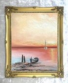 A Fine Vintage Mid C20th Oil on Canvas - Shipping at at Twilight