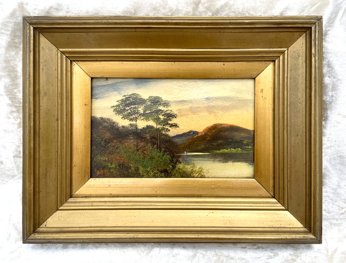 Fine Victorian Oil on Panel - Scottish Loch - William Hall (1812-1880) SOLD