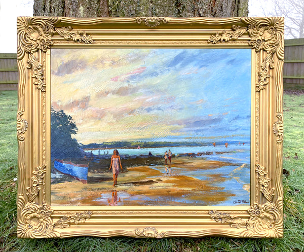 Excellent Vintage C20th Oil on Board - "Last of the Sun" by Alistair Kilburn SOLD