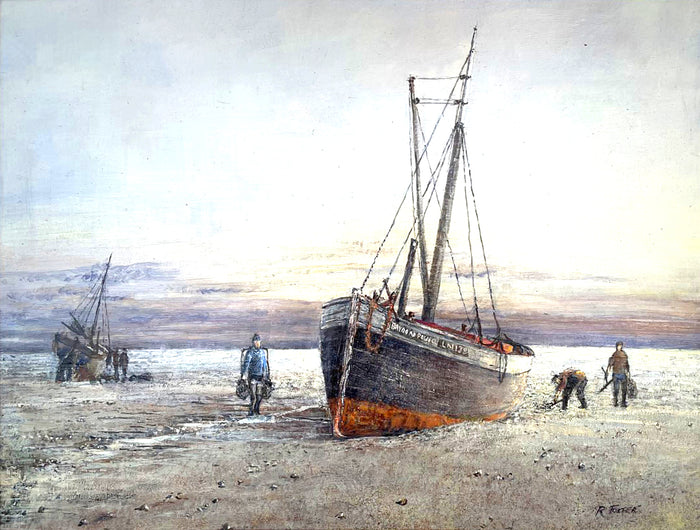 Excellent Oil on Board of the Victorian Fishing Vessel 