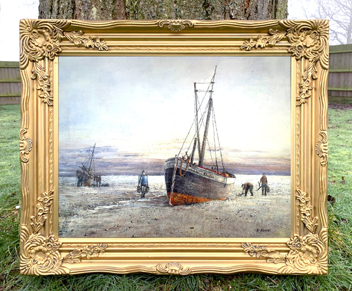 Excellent Oil on Board of the Victorian Fishing Vessel 