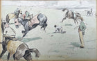 Excellent Edwardian Watercolour by George Denholm Armour (1864-1949) - "The Newly Imported American Seat" SOLD