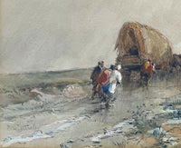 Exquisite C19th Victorian Watercolour - "Approaching Sheffield Gypsies on the Moor" -F.W.Hattersley (1859-1942)