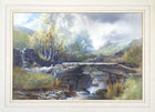 Superb late C19th Victorian Watercolour of Bronte Bridge Haworth by W J Boyes 1881 SOLD