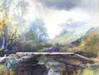 Superb late C19th Victorian Watercolour of Bronte Bridge Haworth by W J Boyes 1881 SOLD