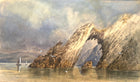 Superb C19th English School Watercolour depicting a Cornish Coastal Scene sold
