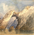 Superb C19th English School Watercolour depicting a Cornish Coastal Scene sold