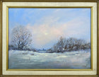 Beautiful Vintage Oil on Board - Wintry Norfolk Landscape