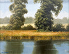 Exquisite Vintage mid C20th Oil on Canvas - Rural River Landscape - John C Moore SOLD