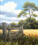 Delightful Vintage mid C20th Oil on Canvas - Rural Landscape "The Field Gate" SOLD