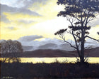 Beautiful Vintage mid C20th Oil on Canvas - Moonlit River Landscape - John C Moore SOLD