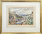 Mid C19th Victorian Watercolour - Rural Cottage by a Stream - Samuel Bough (1822-1878)