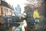 Beautiful Large Vintage Mid C20th Dutch School Oil on Canvas - Dutch River Scene SOLD