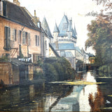 Beautiful Large Vintage Mid C20th Dutch School Oil on Canvas - Dutch River Scene SOLD