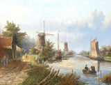 A Very Fine Mid C20th Flemish School Oil on Canvas - Extensive Canal Scene SOLD