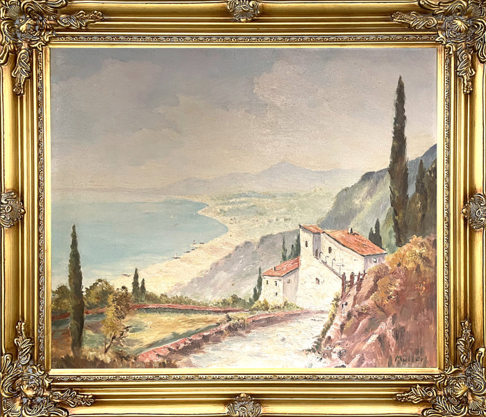Superb Early C20th Italian School Oil on Canvas - Extensive Lake Scene - Muller SOLD