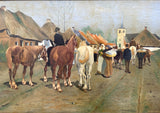 Fine Early C20th Edwardian Dutch School Oil on Panel - "Heading to Market" SOLD