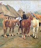 Fine Early C20th Edwardian Dutch School Oil on Panel - "Heading to Market" SOLD