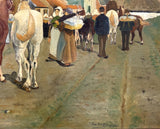 Fine Early C20th Edwardian Dutch School Oil on Panel - "Heading to Market" SOLD