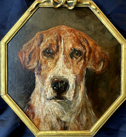 Fine Early C20th English School Oil on Panel of a Foxhound (Head Study) SOLD