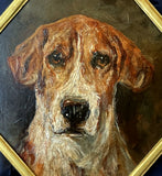 Fine Early C20th English School Oil on Panel of a Foxhound (Head Study) SOLD