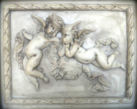 Superb Vintage Classical Marble/Parian Ware Relief Plaque depicting Cherubs