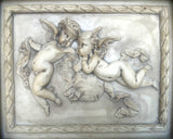 Superb Vintage Classical Marble/Parian Ware Relief Plaque depicting Cherubs