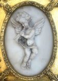 Exquisite Vintage Classical Marble/Parian Ware Relief Plaque depicting a Cherub SOLD