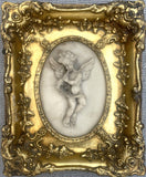 Exquisite Vintage Classical Marble/Parian Ware Relief Plaque depicting a Cherub SOLD