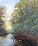 Delightful Mid C20th Vintage Oil on Board - Rural River Landscape - James Muir Gilbert SOLD