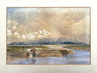 Excellent Early C19th Victorian Watercolour -Fisherfolk on the Beach- David Cox Jnr 1841 SOLD