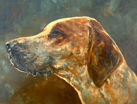 Superb Vintage C20th Oil on Board Study of a Hound - Jameson SOLD