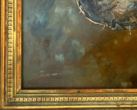 Superb Vintage C20th Oil on Board Study of a Hound - Jameson SOLD