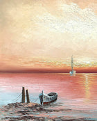 A Fine Vintage Mid C20th Oil on Canvas - Shipping at at Twilight