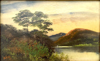 Fine Victorian Oil on Panel - Scottish Loch - William Hall (1812-1880) SOLD