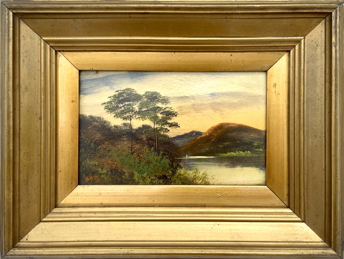 Fine Victorian Oil on Panel - Scottish Loch - William Hall (1812-1880) SOLD