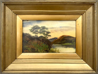 Fine Victorian Oil on Panel - Scottish Loch - William Hall (1812-1880) SOLD