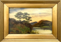 Fine Victorian Oil on Panel - Scottish Loch - William Hall (1812-1880) SOLD