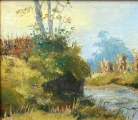 Superb Late C20th Impressionist Oil on Board - River Landscape - B Claughton
