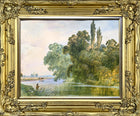 Fine C19th Victorian Watercolour - Boy Fishing in a Rural Landscape - William Wilde (1826-1901) SOLD