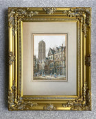 Superb C19th Victorian French School Watercolour depicting Malines in Belgium - M Schafer