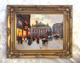 Beautiful Oleograph on Canvas of the Palais Garnier Paris aft. Eduoard Cortes