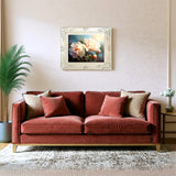 Exquisite Oleograph on Canvas Still Life of Peach & White Peonies