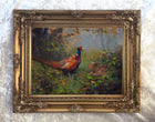 Fine Lithograph on Canvas - A Cock & Hen Pheasant in a Copse aft. Thorburn