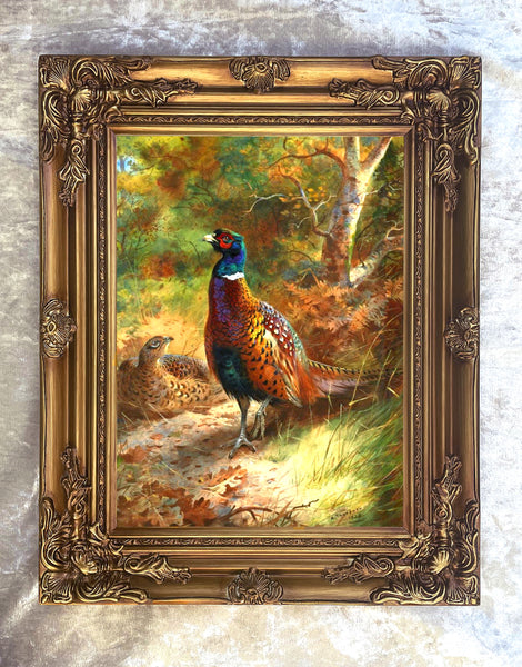 "Pheasant in Woodland" Fine Oleograph on Canvas after Thorburn